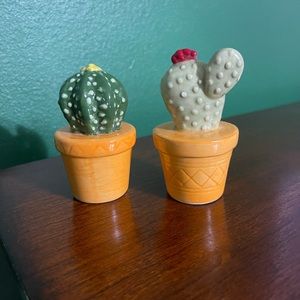 Cactus salt and pepper shakes